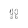 Mini-créoles pampilles Joy en argent rhodié et zirconium 
