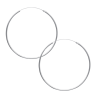 Créoles 2 mm argent rhodié- 30 mm 