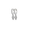Mini-créoles pampilles Juliette en argent rhodié et zirconium 