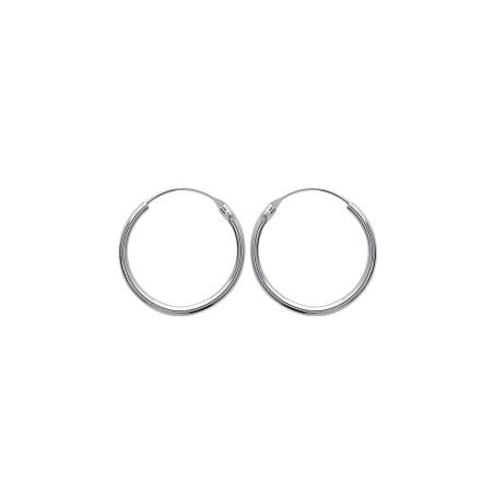 Créoles 1.5 mm argent rhodié- 25 mm  - Bijouterie La Petite Française