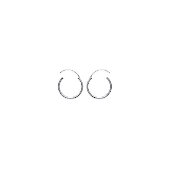 Créoles 1.5 mm argent rhodié- 25 mm  - Bijouterie La Petite Française