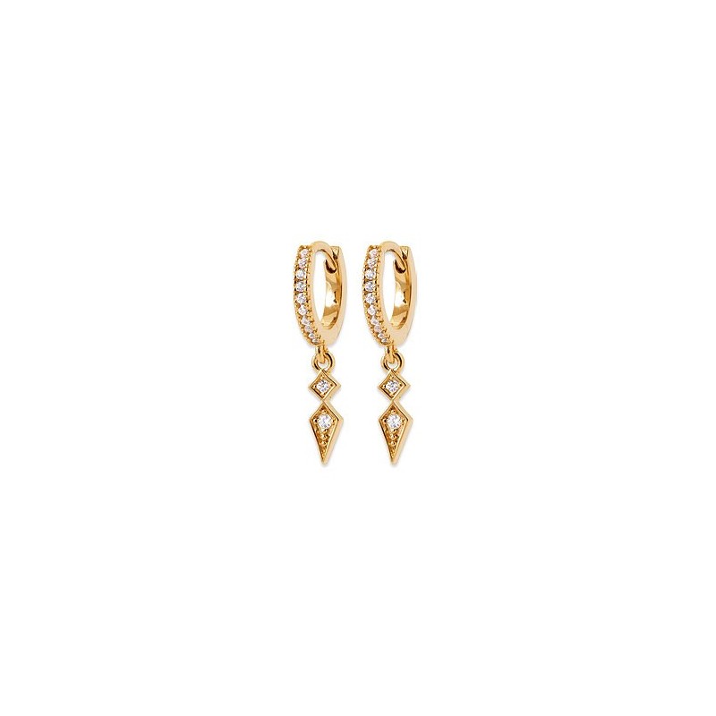 Mini-créoles pampilles Lili en plaqué or et zirconium - Bijouterie La Petite Française Mini-créoles pampilles Lili en plaqué or et zirconium - Bijouterie La Petite Française