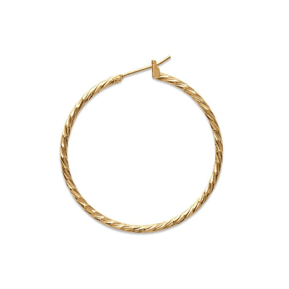Créoles torsadées plaqué or - fil 2 mm - 20 mm  - Bijouterie La Petite Française