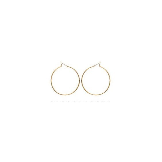 Créoles torsadées plaqué or - fil 2 mm - 60 mm  - Bijouterie La Petite Française