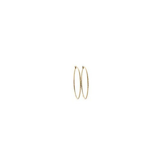 Créoles torsadées plaqué or - fil 2 mm - 50 mm  - Bijouterie La Petite Française