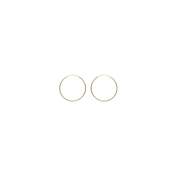 Créoles plaqué or 2 mm - 60 mm  - Bijouterie La Petite Française