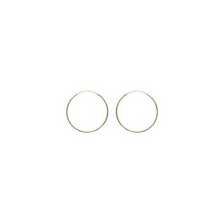 Créoles plaqué or 2 mm - 60 mm  - Bijouterie La Petite Française