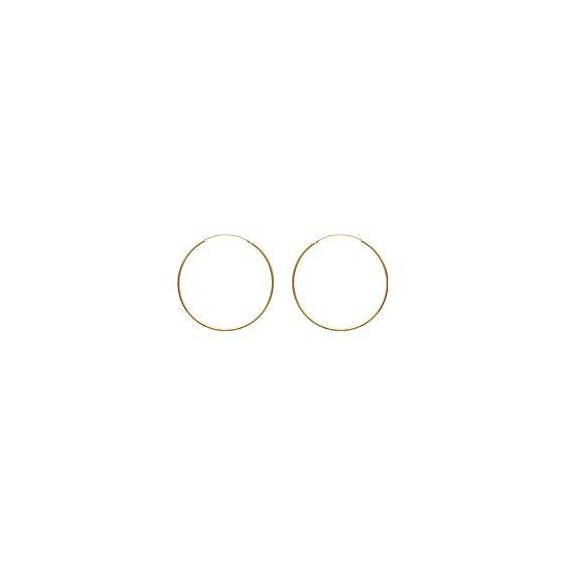 Créoles plaqué or 2 mm - 70 mm  - Bijouterie La Petite Française