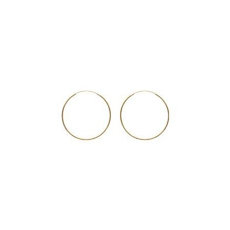 Créoles plaqué or 2 mm - 70 mm  - Bijouterie La Petite Française