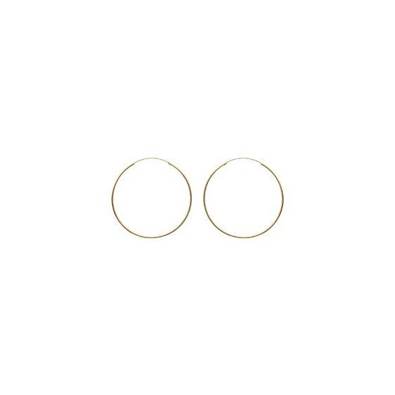 Créoles plaqué or 2 mm - 80 mm  - Bijouterie La Petite Française