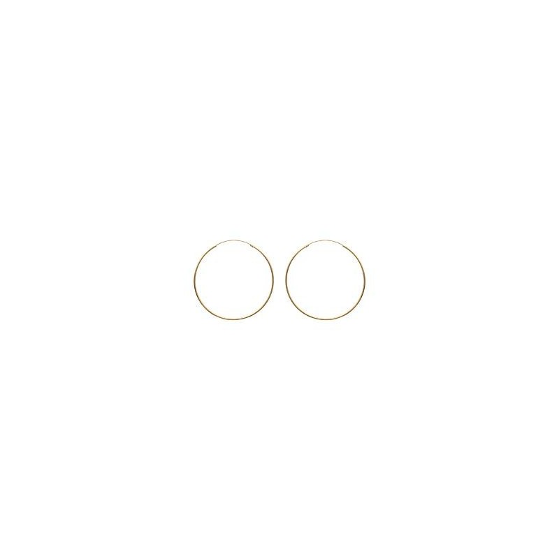 Créoles plaqué or 2 mm - 80 mm  - Bijouterie La Petite Française