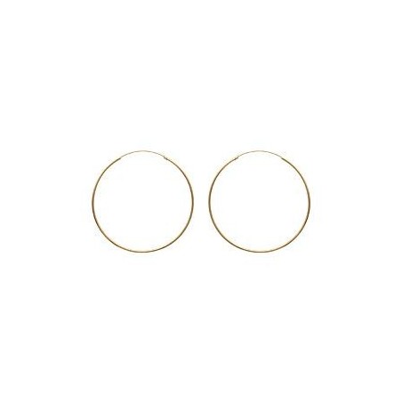 Créoles plaqué or 2 mm - 80 mm  - Bijouterie La Petite Française