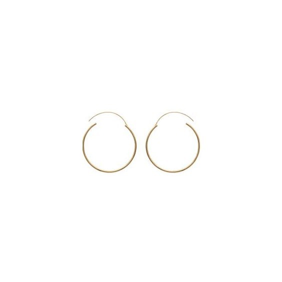 Créoles plaqué or 2 mm - 50 mm  - Bijouterie La Petite Française