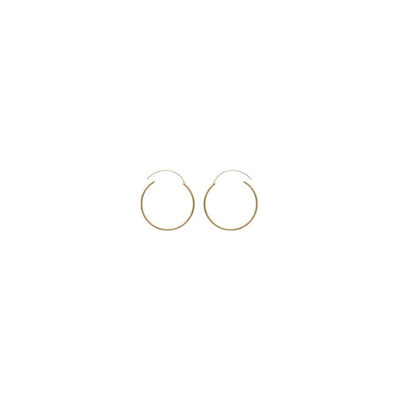 Créoles plaqué or 2 mm - 50 mm  - Bijouterie La Petite Française