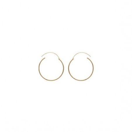 Créoles plaqué or 2 mm - 50 mm  - Bijouterie La Petite Française