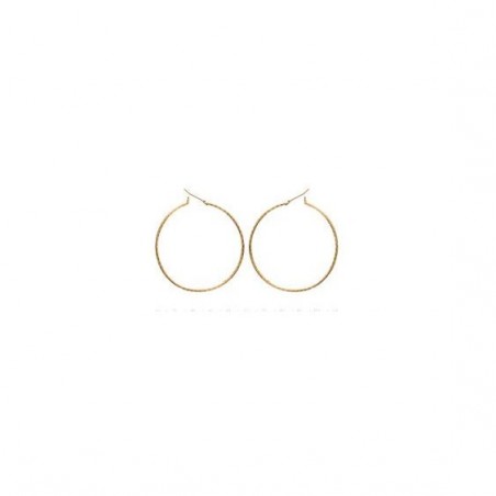 Créoles torsadées plaqué or - fil 2 mm - 50 mm  - Bijouterie La Petite Française