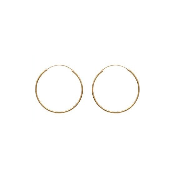 Créoles plaqué or 2 mm - 50 mm  - Bijouterie La Petite Française