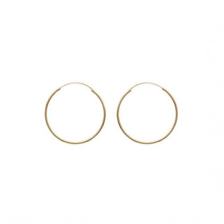 Créoles plaqué or 2 mm - 50 mm  - Bijouterie La Petite Française