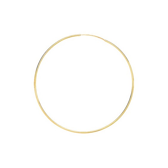 Créoles fil 1mm Or 9 carats jaune - 70 mm  - Bijouterie La Petite Française