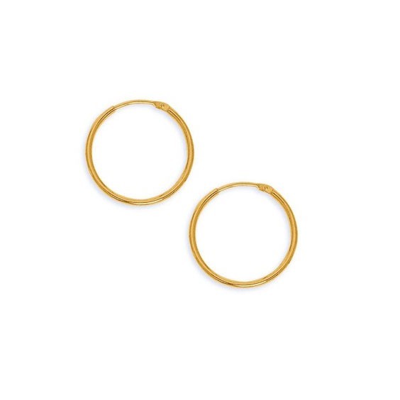 Créoles fil rond 1.5 mm - Or 18 carats jaune - 20 mm  - Bijouterie La Petite Française