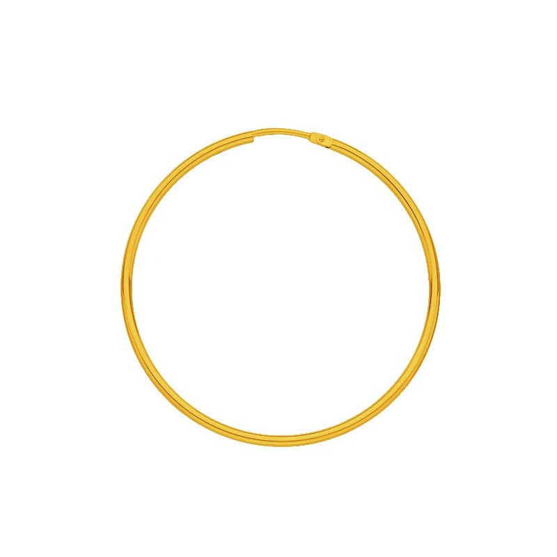Créoles fil rond 1.5 mm - Or 18 carats jaune - 40 mm  - Bijouterie La Petite Française