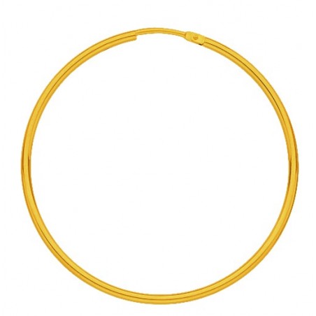 Créoles fil rond 1.5 mm - Or 18 carats jaune - 40 mm  - Bijouterie La Petite Française