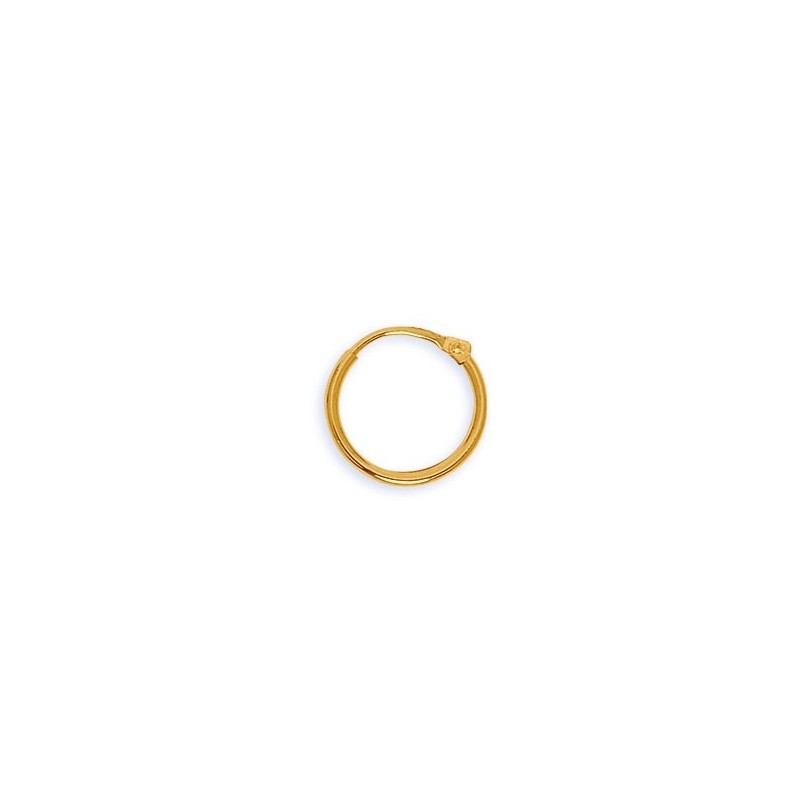 Créoles fil rond 1.5 mm Or 18 carats jaune - 14 mm Créoles fil rond 1.5 mm Or 18 carats jaune - 14 mm