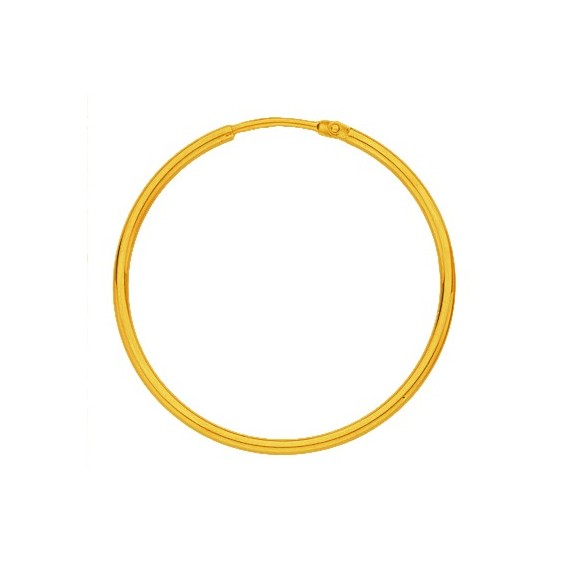 Créoles fil rond 1.5 mm - Or 18 carats jaune - 30 mm  - Bijouterie La Petite Française