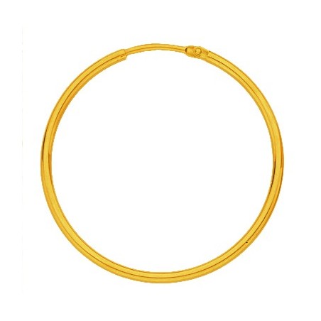 Créoles fil rond 1.5 mm - Or 18 carats jaune - 30 mm  - Bijouterie La Petite Française