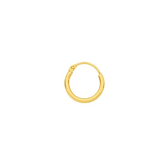 Créoles fil rond 1.5 mm Or 18 carats jaune - 12 mm  - Bijouterie La Petite Française