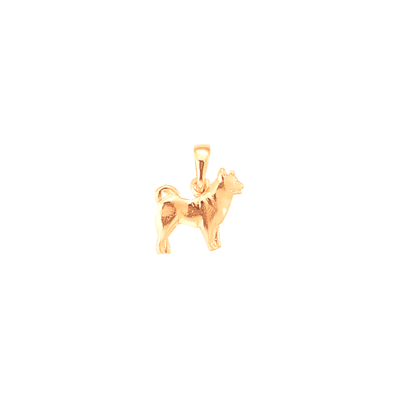 Pendentif chien Husky Or 18 carats rose - 17 MM - Bijouterie La Petite Française