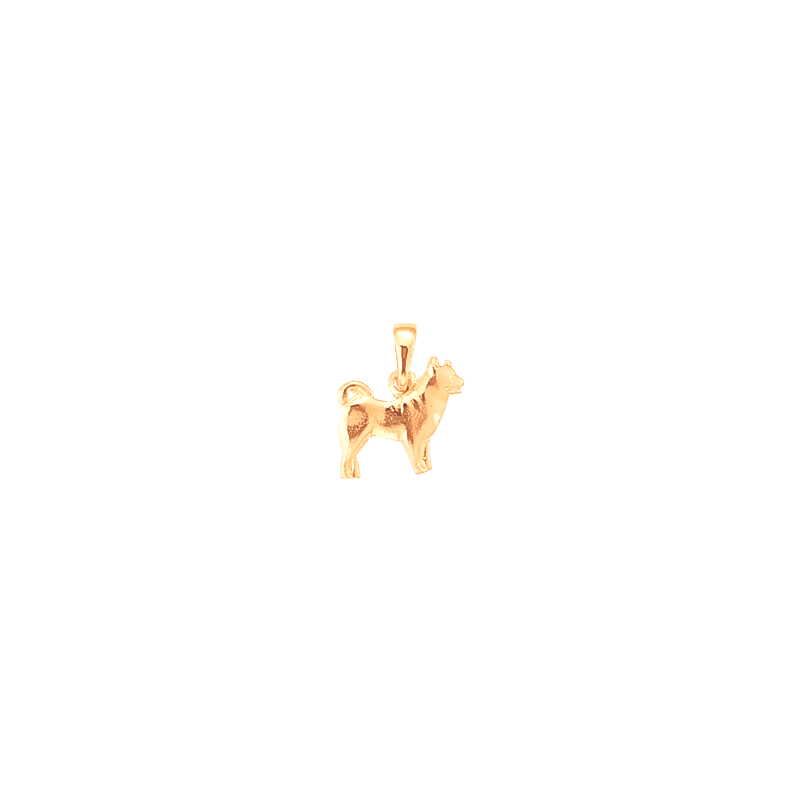 Pendentif chien Husky Or 18 carats rose - 17 MM - Bijouterie La Petite Française Pendentif chien Husky Or 18 carats rose - 17 MM - Bijouterie La Petite Française