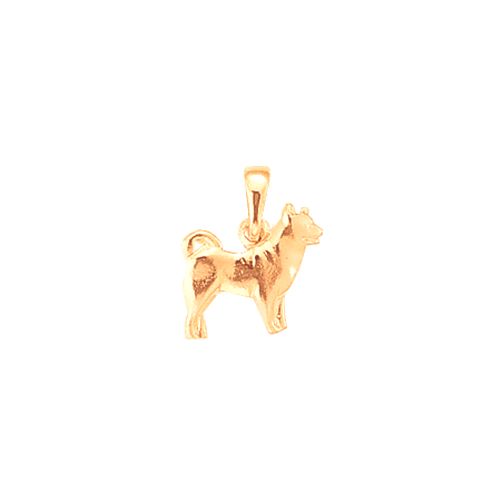Pendentif chien Husky Or 18 carats rose - 17 MM - Bijouterie La Petite Française