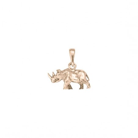 Pendentif Rhinocéros en Plaqué Or - Bijouterie La Petite Française