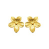 Boucles d'oreilles fleur acier doré - Bijouterie La Petite Française