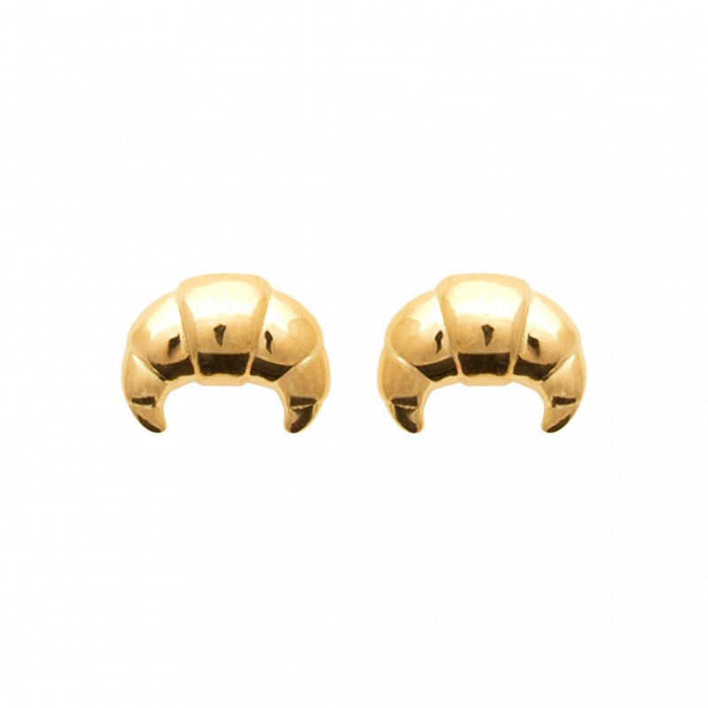 Boucles d'oreilles puces croissant plaqué or - Bijouterie La Petite Française Boucles d'oreilles puces croissant plaqué or - Bijouterie La Petite Française