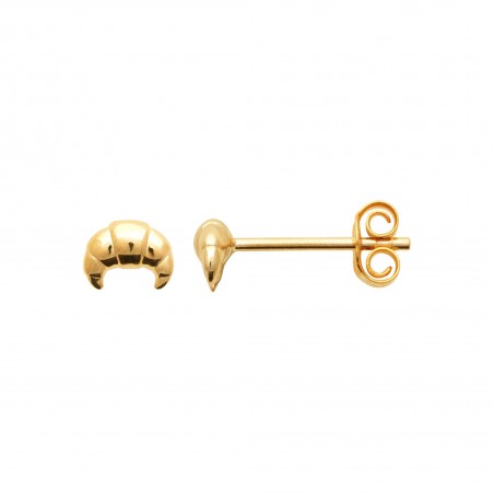 Boucles d'oreilles puces croissant plaqué or - Bijouterie La Petite Française