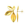 Boucles d'oreilles puces jasmin acier doré 