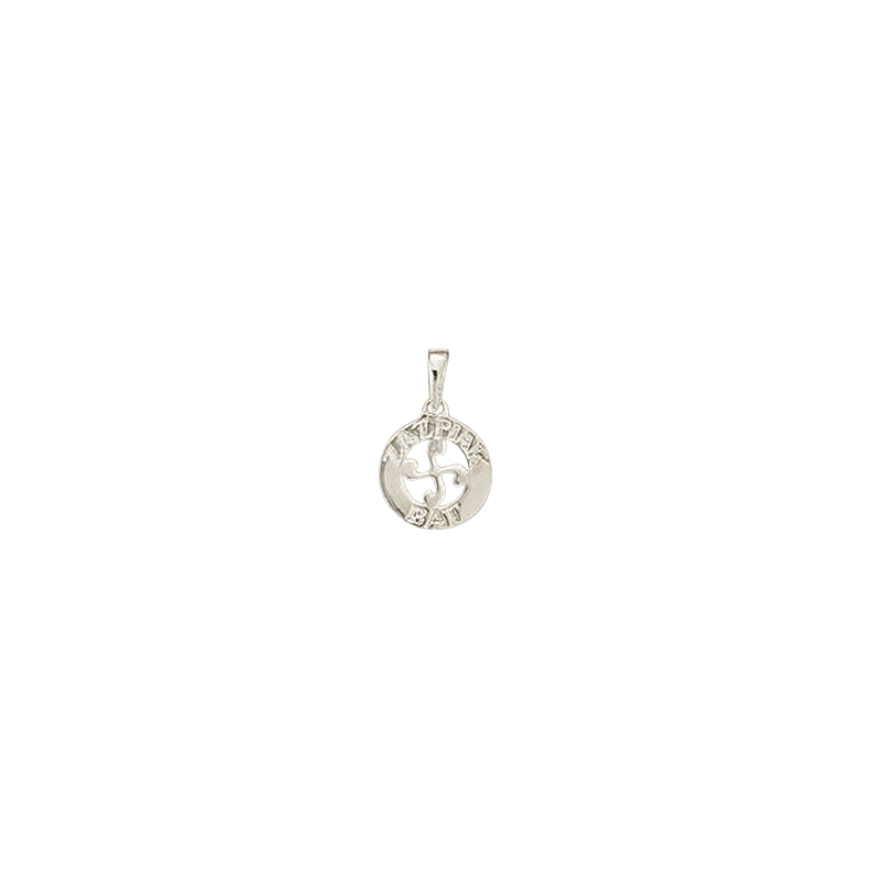 Pendentif croix Basque " ZAPIAK BAT" PM argent - La Petite Française