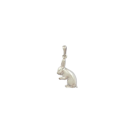 Pendentif lapin argent - 26 MM 