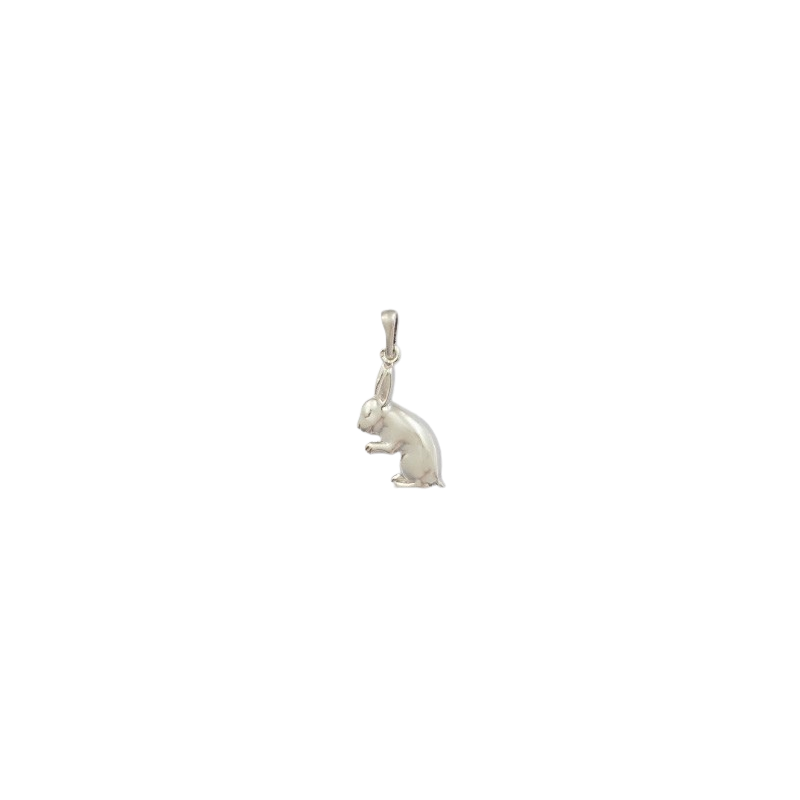 Pendentif lapin argent - 26 MM Pendentif lapin argent - 26 MM