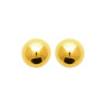Boucles d'oreilles puces boules acier doré - 10 MM - Bijouterie La Petite Française