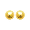 Boucles d'oreilles puces boules acier doré - 12 MM - Bijouterie La Petite Française