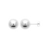 Boucles d'oreilles puces boules acier argenté - 12 MM - Bijouterie La Petite Française