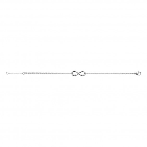 Bracelet infini acier  - Bijouterie La Petite Française
