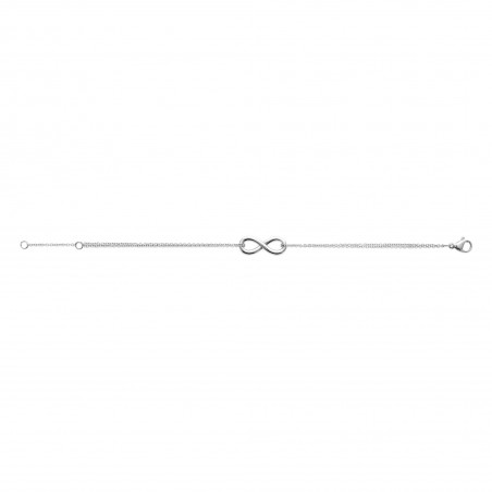 Bracelet infini acier  - Bijouterie La Petite Française