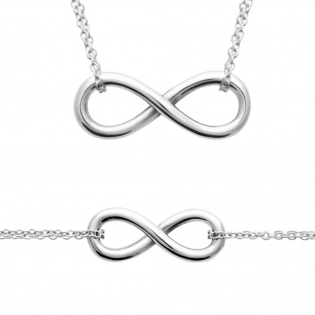 Bracelet infini acier  - Bijouterie La Petite Française