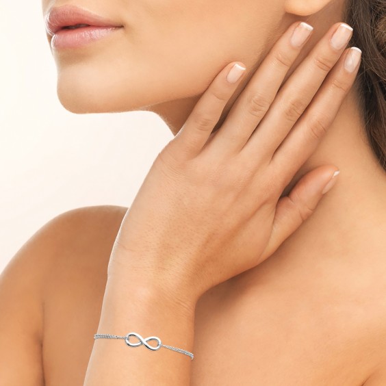 Bracelet infini acier  - Bijouterie La Petite Française