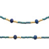 Bracelet pierres sodalite et perle de Miyuki acier doré - Bijouterie La Petite Française