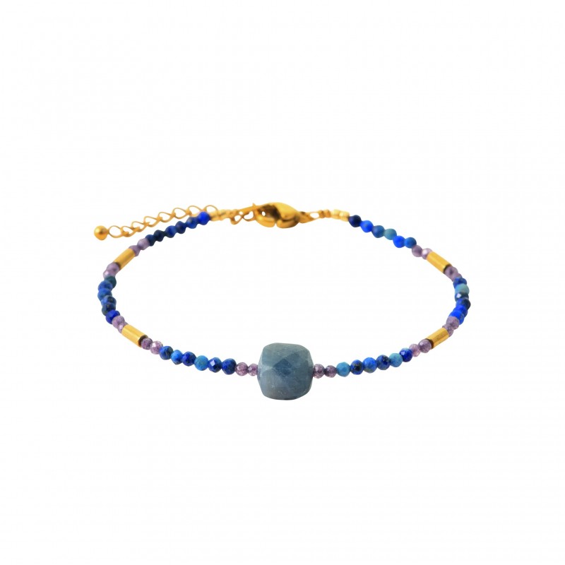 Bracelet Lolite, hématite et perle de Miyukii acier doré - Bijouterie La Petite Française Bracelet Lolite, hématite et perle de Miyukii acier doré - Bijouterie La Petite Française